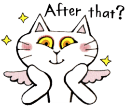Devils cat & Angels cat E. sticker #10639548