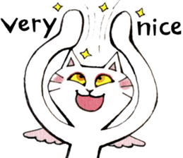 Devils cat & Angels cat E. sticker #10639550