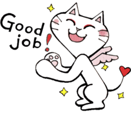 Devils cat & Angels cat E. sticker #10639551