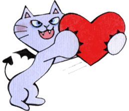 Devils cat & Angels cat E. sticker #10639554