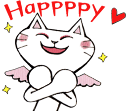 Devils cat & Angels cat E. sticker #10639556