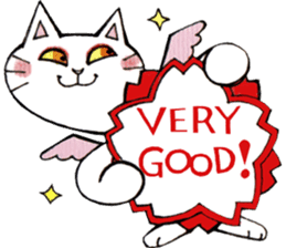 Devils cat & Angels cat E. sticker #10639557