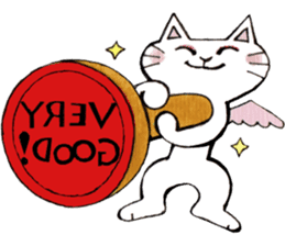 Devils cat & Angels cat E. sticker #10639573