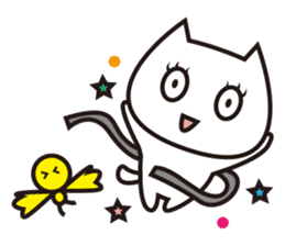 white cat lovely cat sticker #10643016