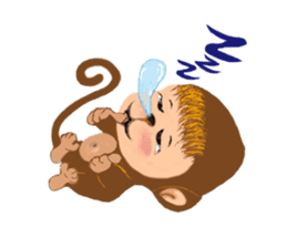 Innocent Monkey sticker #10643925
