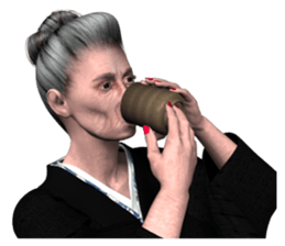 japan's old woman 2 sticker #10644045