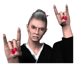 japan's old woman 2 sticker #10644052