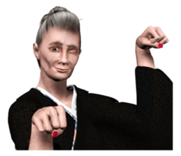 japan's old woman 2 sticker #10644053