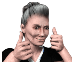 japan's old woman 2 sticker #10644055