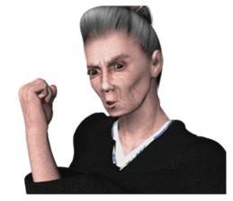 japan's old woman 2 sticker #10644063