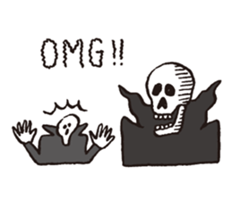 Death, then Partly Cat sticker #10644668