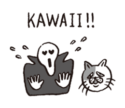 Death, then Partly Cat sticker #10644670