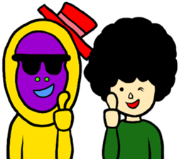 Gorilla and Afro3 sticker #10645041