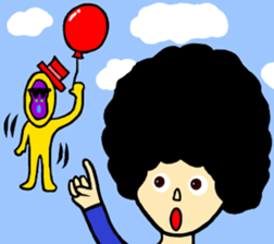 Gorilla and Afro3 sticker #10645048
