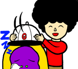 Gorilla and Afro3 sticker #10645054