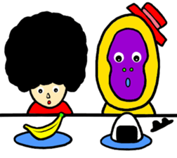 Gorilla and Afro3 sticker #10645060