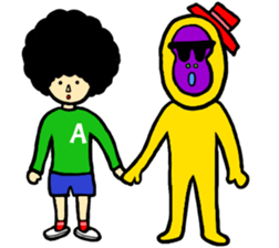 Gorilla and Afro3 sticker #10645063