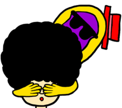 Gorilla and Afro3 sticker #10645069