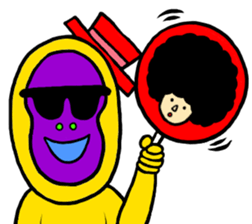Gorilla and Afro3 sticker #10645075