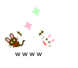 Black Cat And White Cat Balloon sticker #10646464