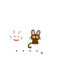 Black Cat And White Cat Balloon sticker #10646466