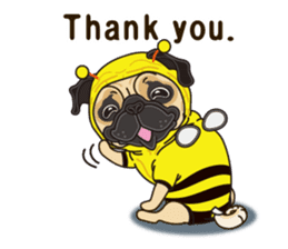 A sticker willingly. Pug (English) sticker #10646561