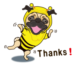 A sticker willingly. Pug (English) sticker #10646562
