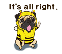 A sticker willingly. Pug (English) sticker #10646563