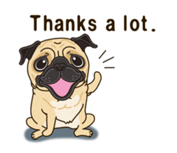 A sticker willingly. Pug (English) sticker #10646565
