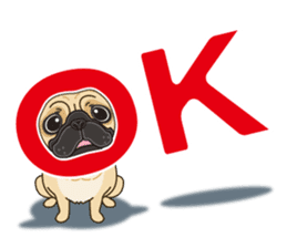 A sticker willingly. Pug (English) sticker #10646566