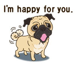 A sticker willingly. Pug (English) sticker #10646567