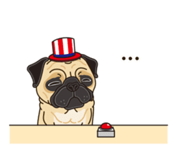 A sticker willingly. Pug (English) sticker #10646568