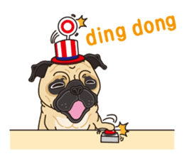 A sticker willingly. Pug (English) sticker #10646569