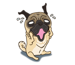 A sticker willingly. Pug (English) sticker #10646575