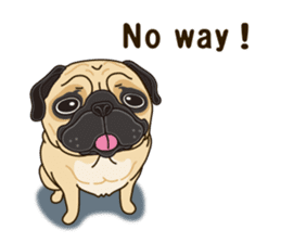 A sticker willingly. Pug (English) sticker #10646576