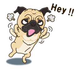 A sticker willingly. Pug (English) sticker #10646578