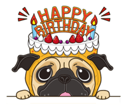 A sticker willingly. Pug (English) sticker #10646585