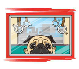 A sticker willingly. Pug (English) sticker #10646586