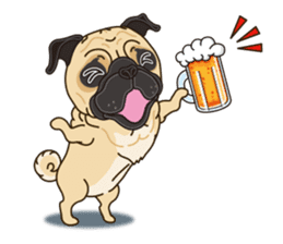 A sticker willingly. Pug (English) sticker #10646595