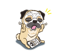 A sticker willingly. Pug (English) sticker #10646597