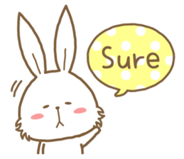 Rabbit is no motivation!! sticker #10648633