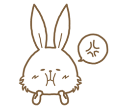 Rabbit is no motivation!! sticker #10648639