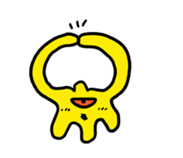 Easy-to-use stamp of strange organisms sticker #10650045