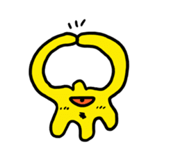 Easy-to-use stamp of strange organisms sticker #10650045