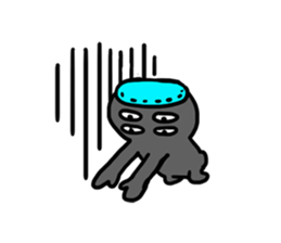 Easy-to-use stamp of strange organisms sticker #10650048