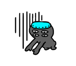 Easy-to-use stamp of strange organisms sticker #10650048
