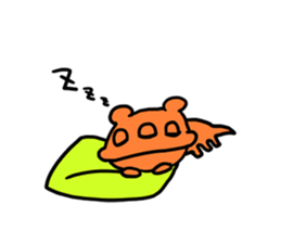 Easy-to-use stamp of strange organisms sticker #10650049