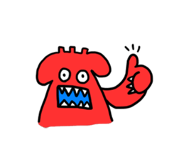 Easy-to-use stamp of strange organisms sticker #10650051