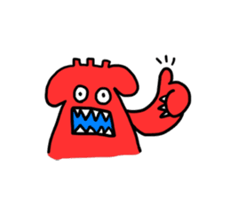 Easy-to-use stamp of strange organisms sticker #10650051