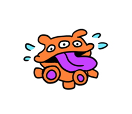 Easy-to-use stamp of strange organisms sticker #10650053